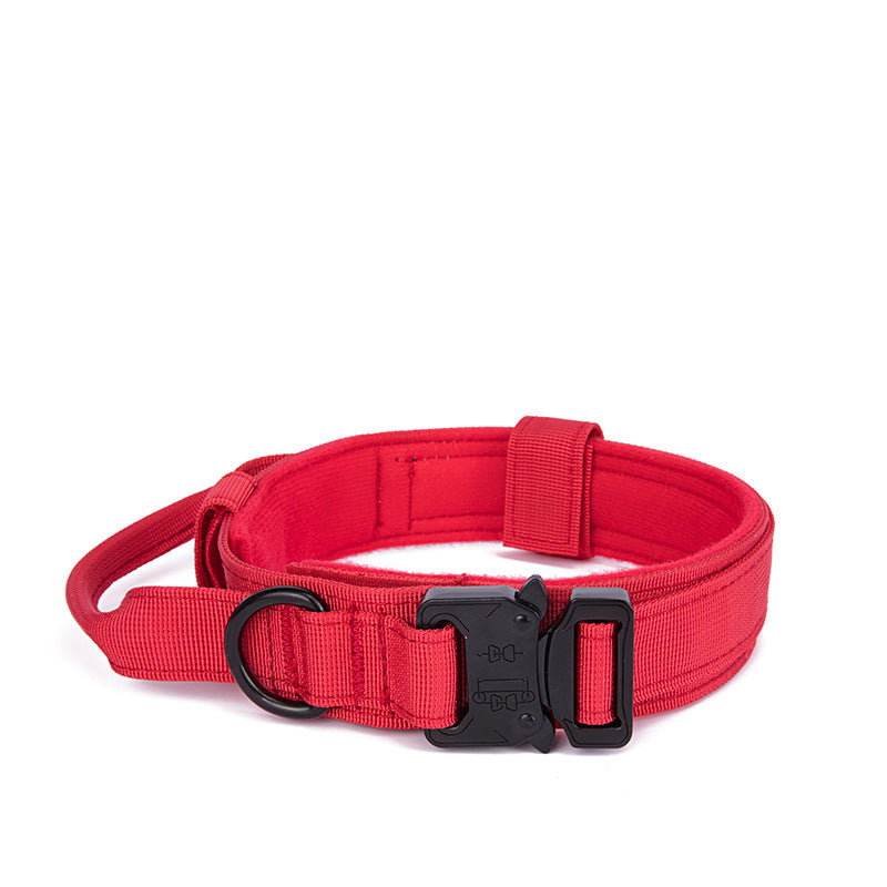 Dog collar+leash set Military-Style Tactical Nylon Collar for Large dogs